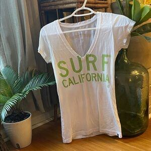 Hurley White V-Neck Surf California T-Shirt